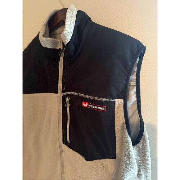 Southern Marsh Vest Mens Small Fieldtec Tan Black Full Zip Outdoors/ Beige/black - Picture 2 of 8